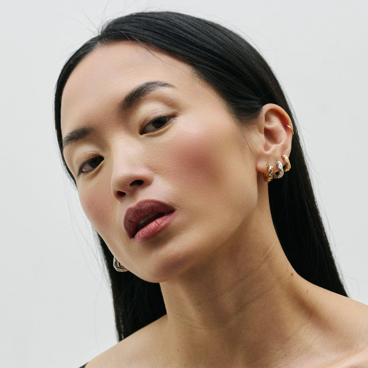 RAYONNANTE EARRINGS | mix & match: 925 Silver & 18-karat gold-plated