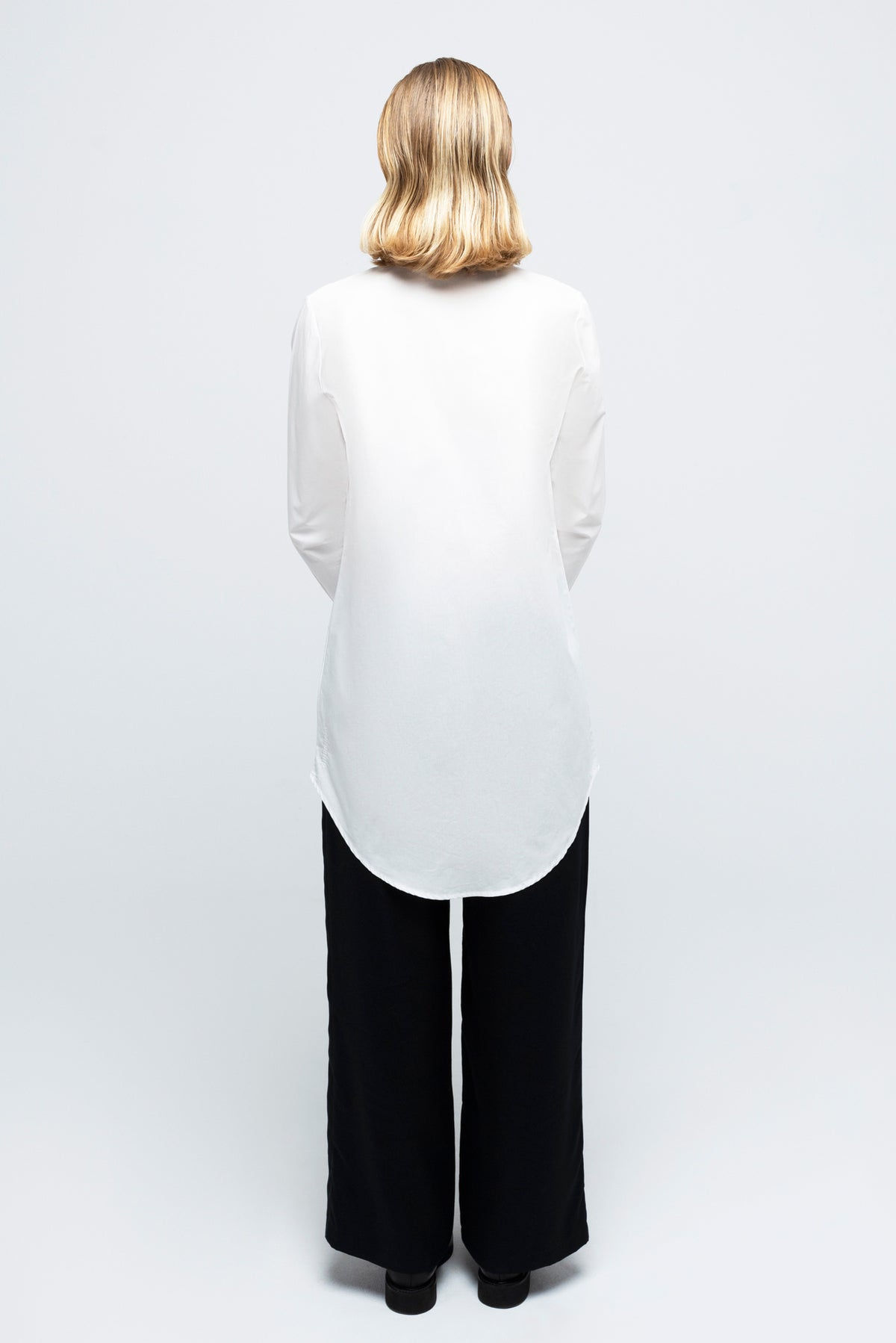 LONG BLOUSE | organic cotton white