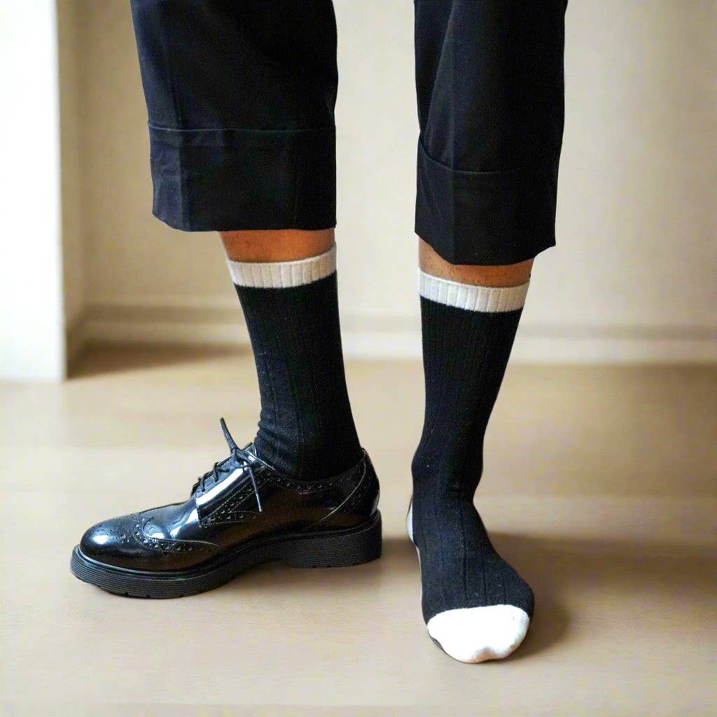 PREMIUM SOCKS | Merino wool black & white 36-40