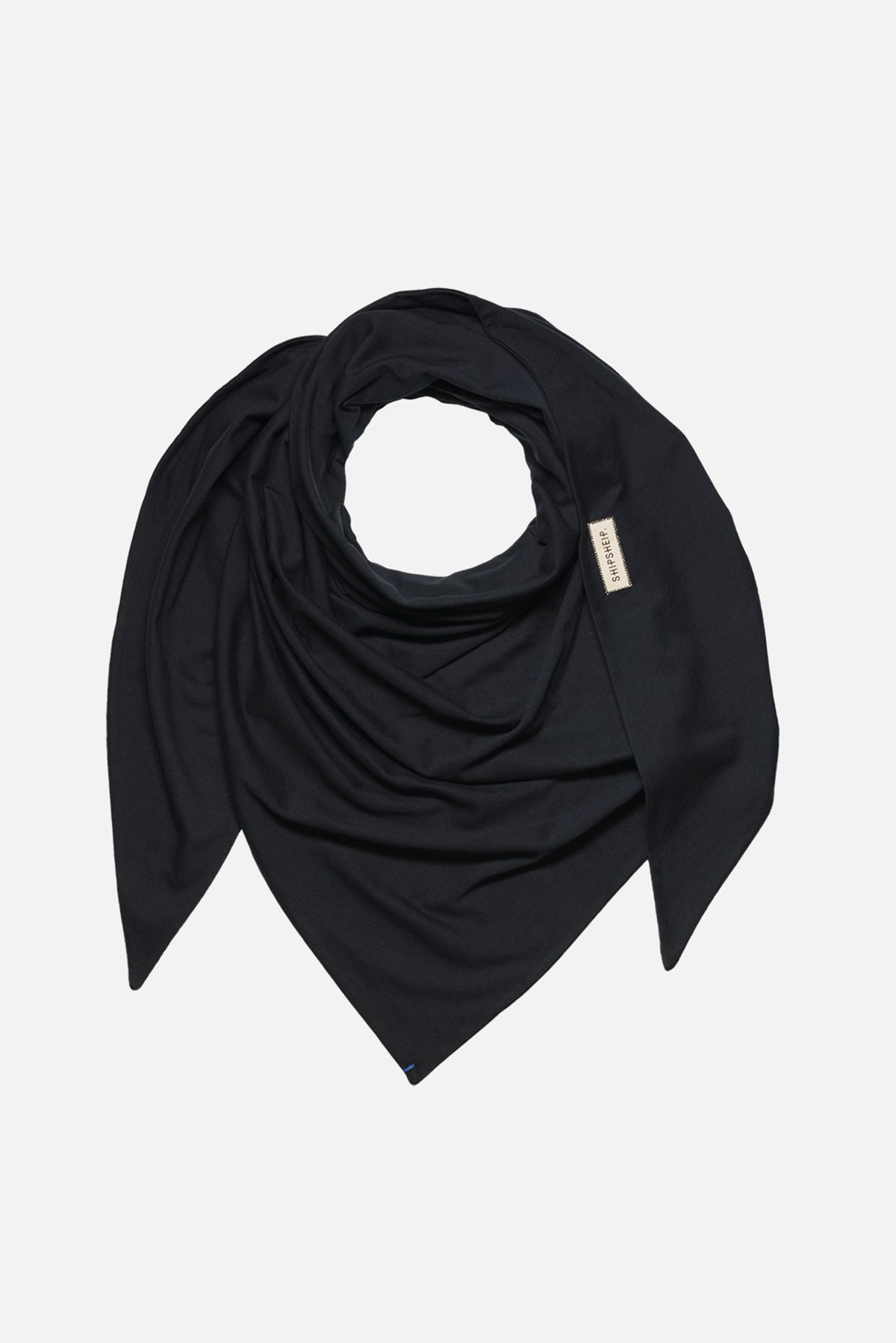 TRIANGLE SCARF & PONCHO | cotton black