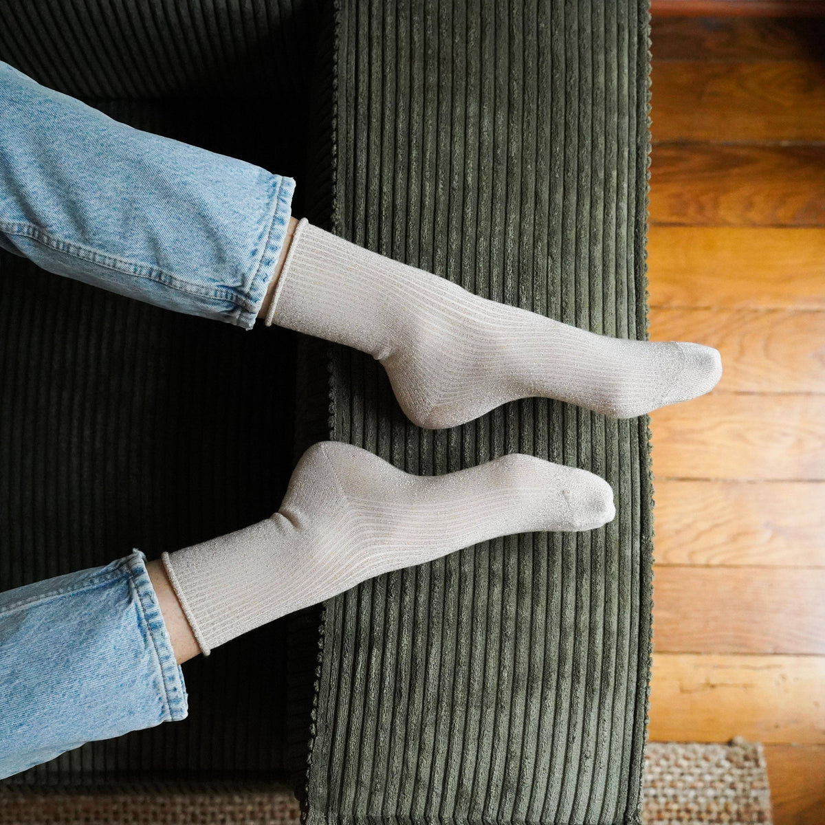 SPARKLING SOCKS | bamboo lyocell cream