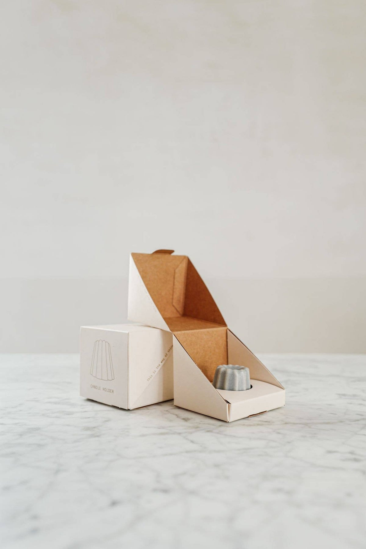 CANELÉS CANDLE HOLDER | Porcelain pastel blue mini
