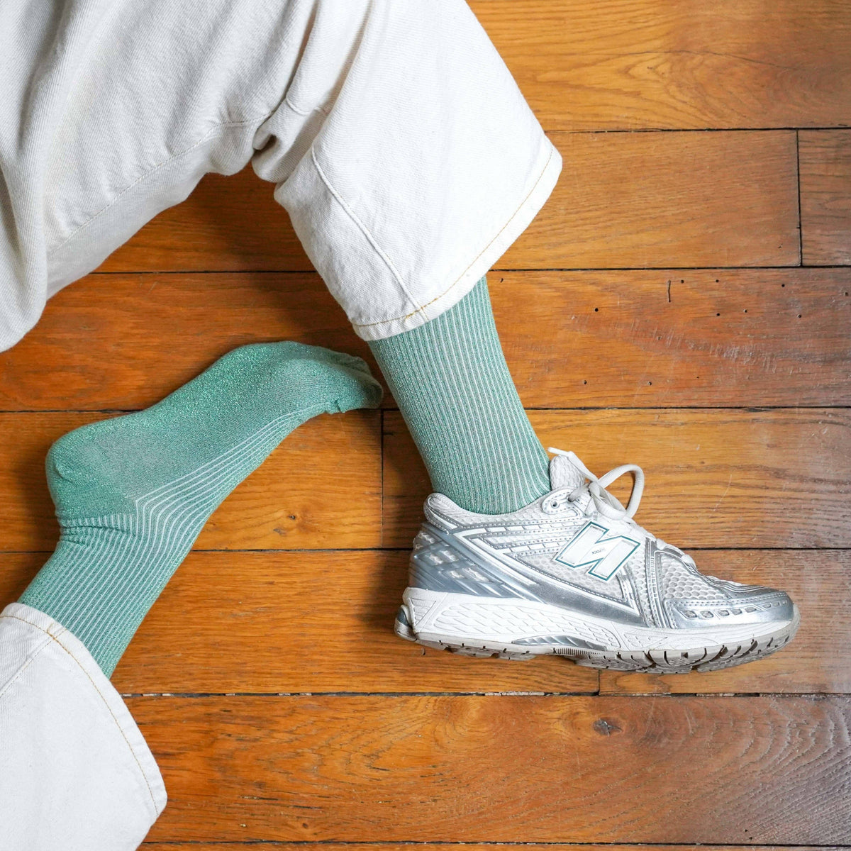 SPARKLING SOCKS | bamboo lyocell mint green