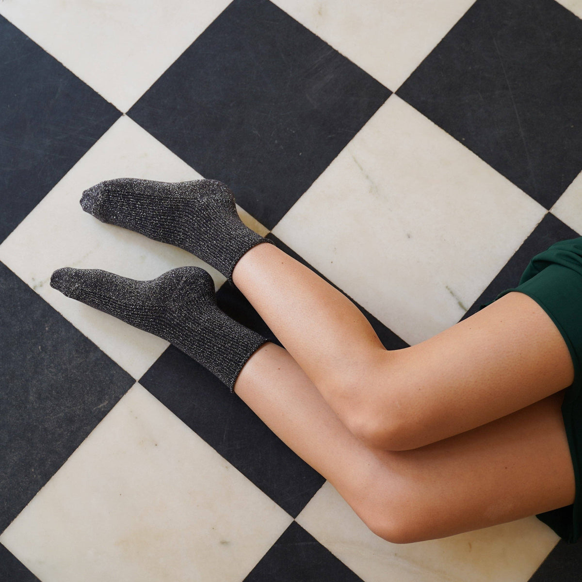 SPARKLING SOCKS |  bamboo lyocell grey
