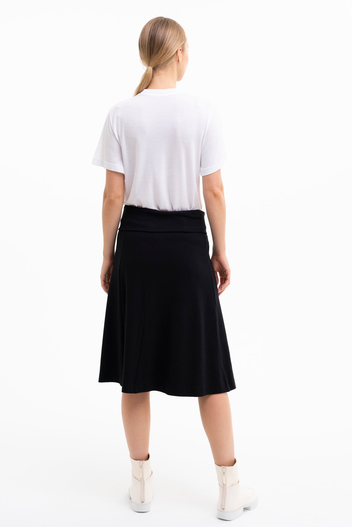 CIRCLE SKIRT | cotton-wool mix black