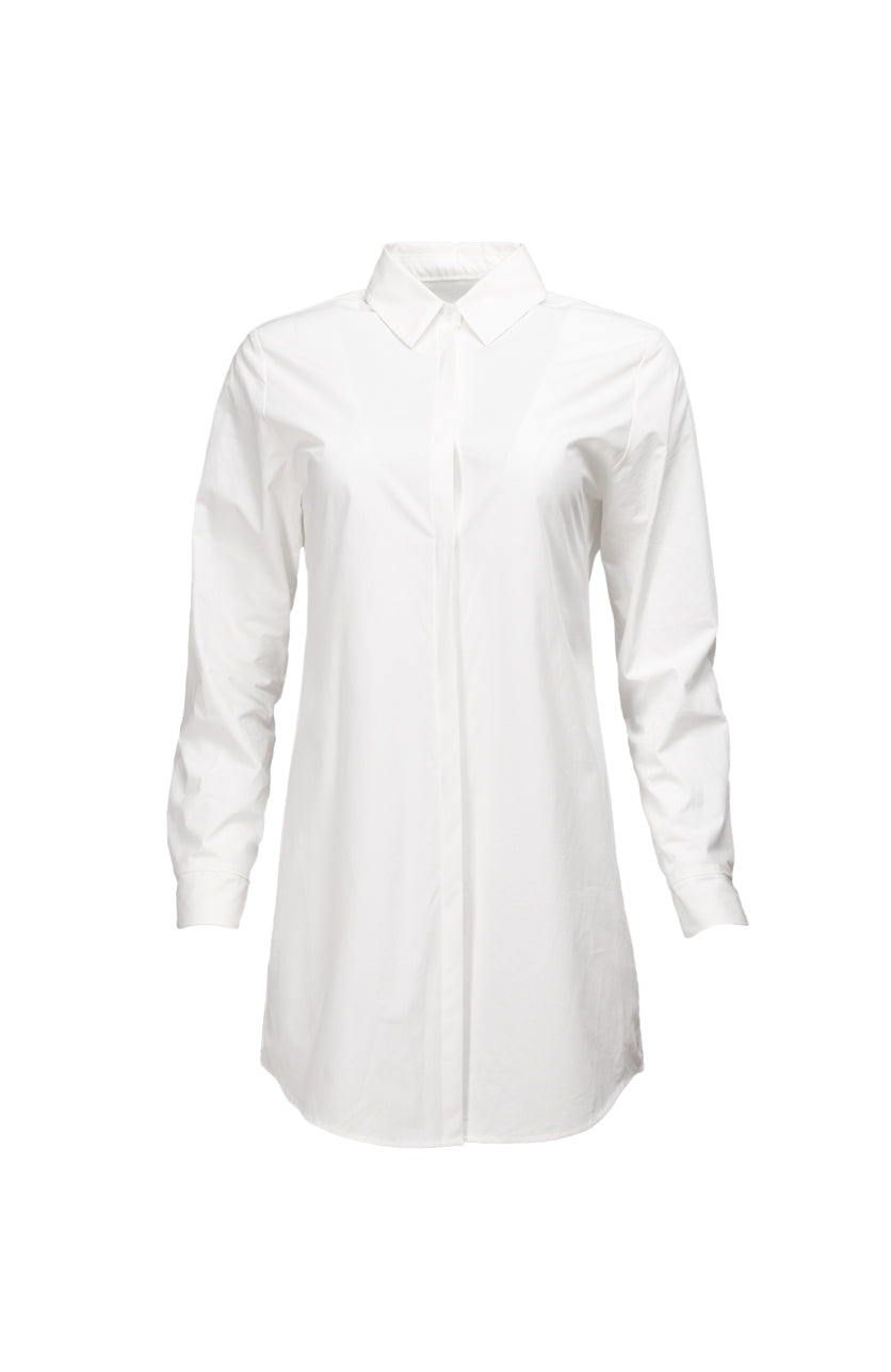 LONG BLOUSE | organic cotton white