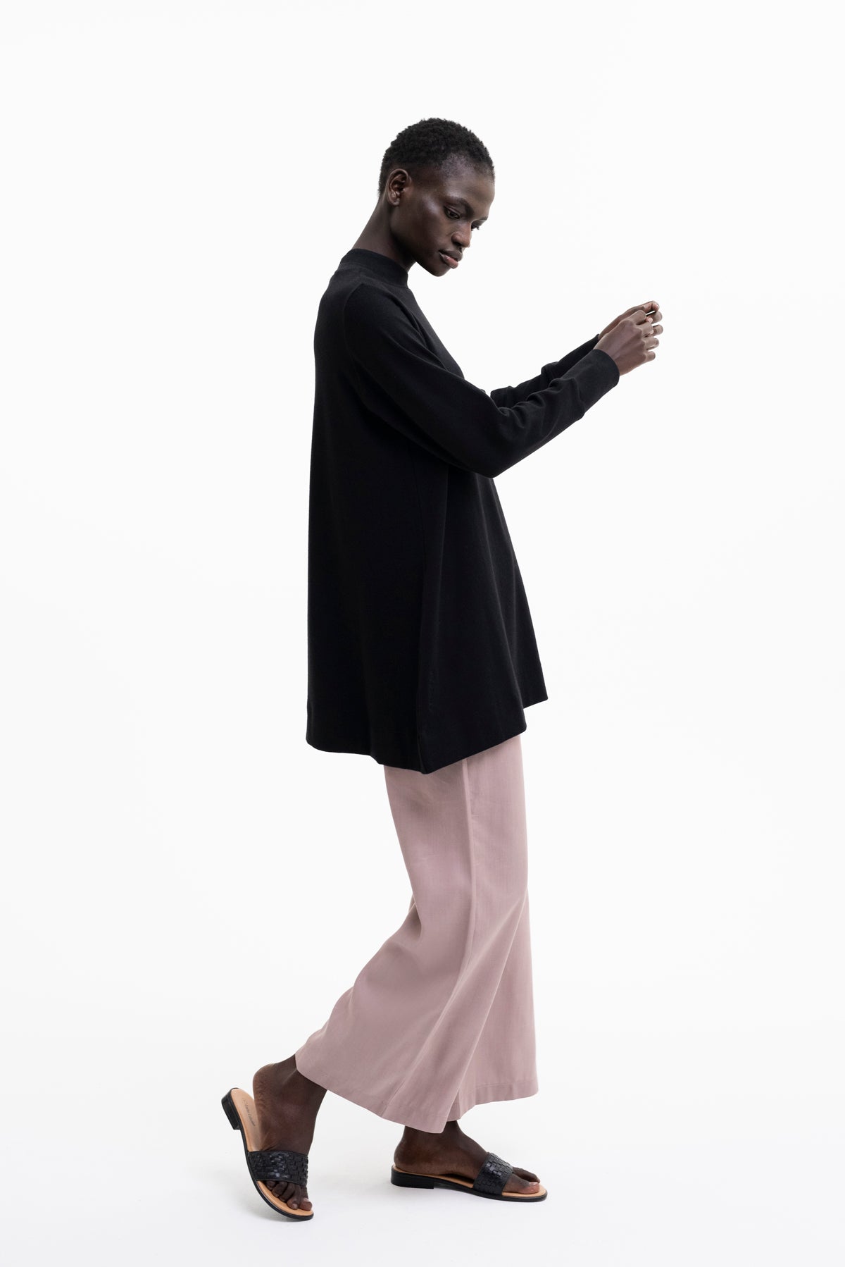 JUMPER DRESS | cotton-wool black