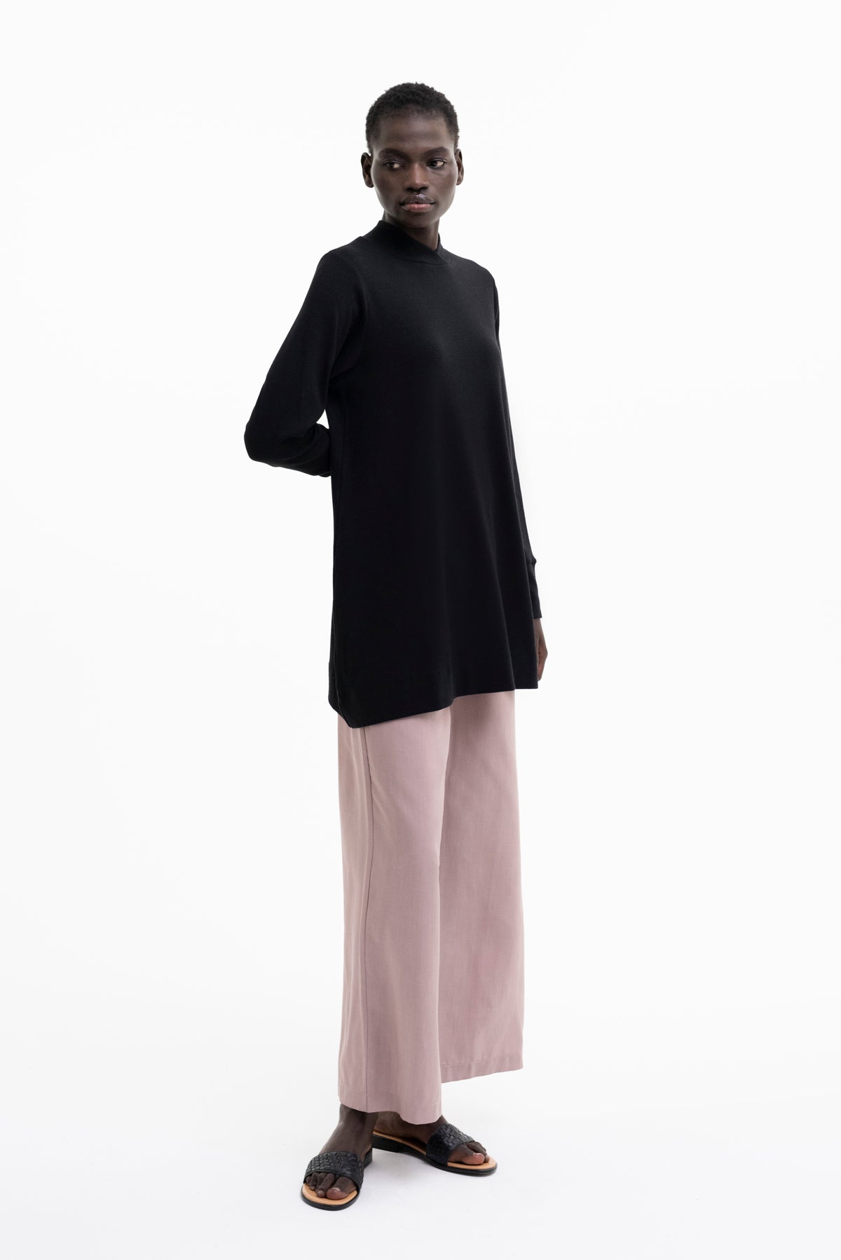 JUMPER DRESS | cotton-wool black