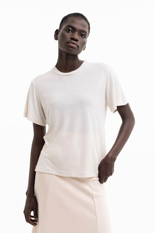 PREMIUM CREW NECK T-SHIRT |  Tencel™ (Lyocell) cream, black or white