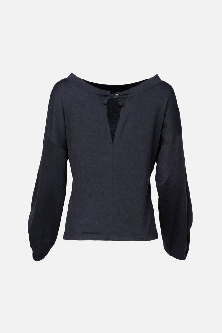 KIMONO JUMPER |  Tencel™ wool mix black