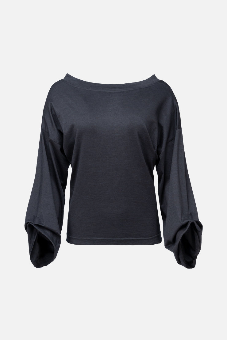 KIMONO JUMPER |  Tencel™ wool mix black