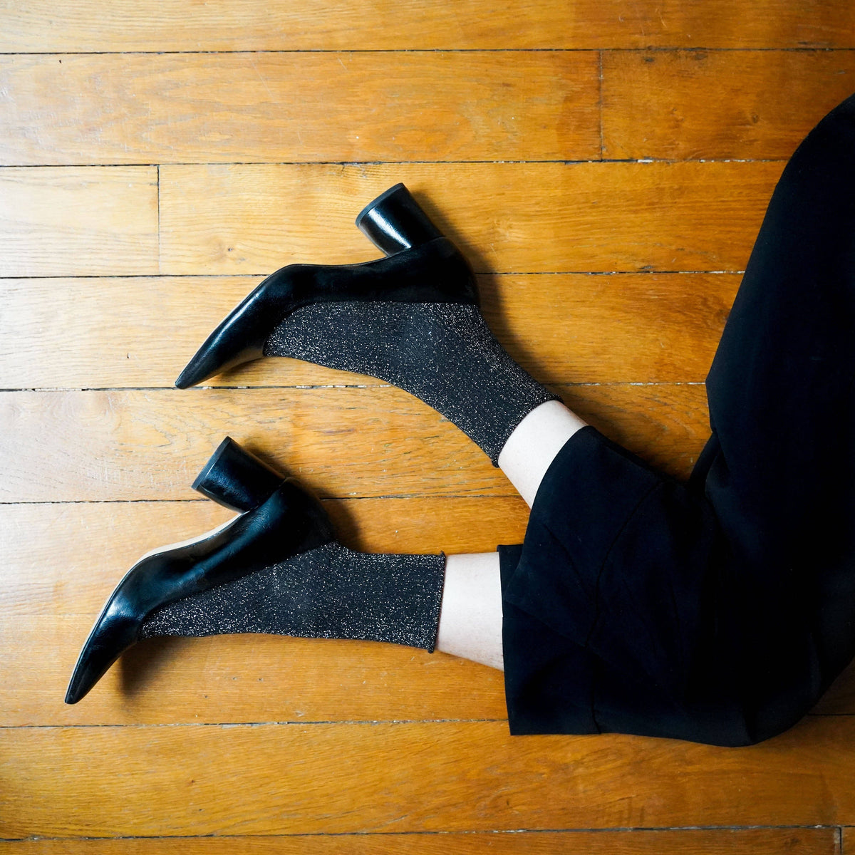 SPARKLING SOCKS | bamboo lyocell black