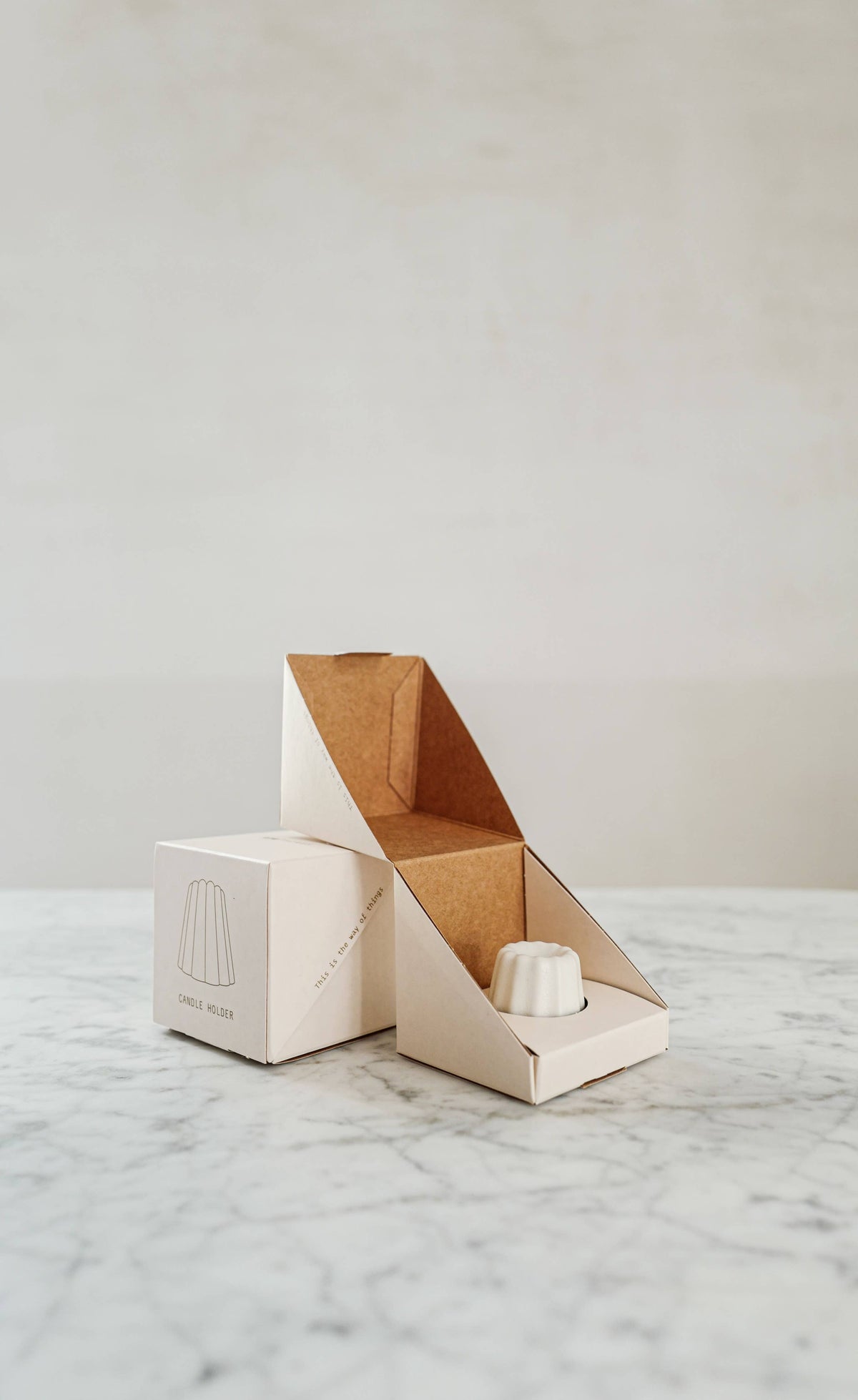 CANELÉS CANDLE HOLDER | Porcelain white mini
