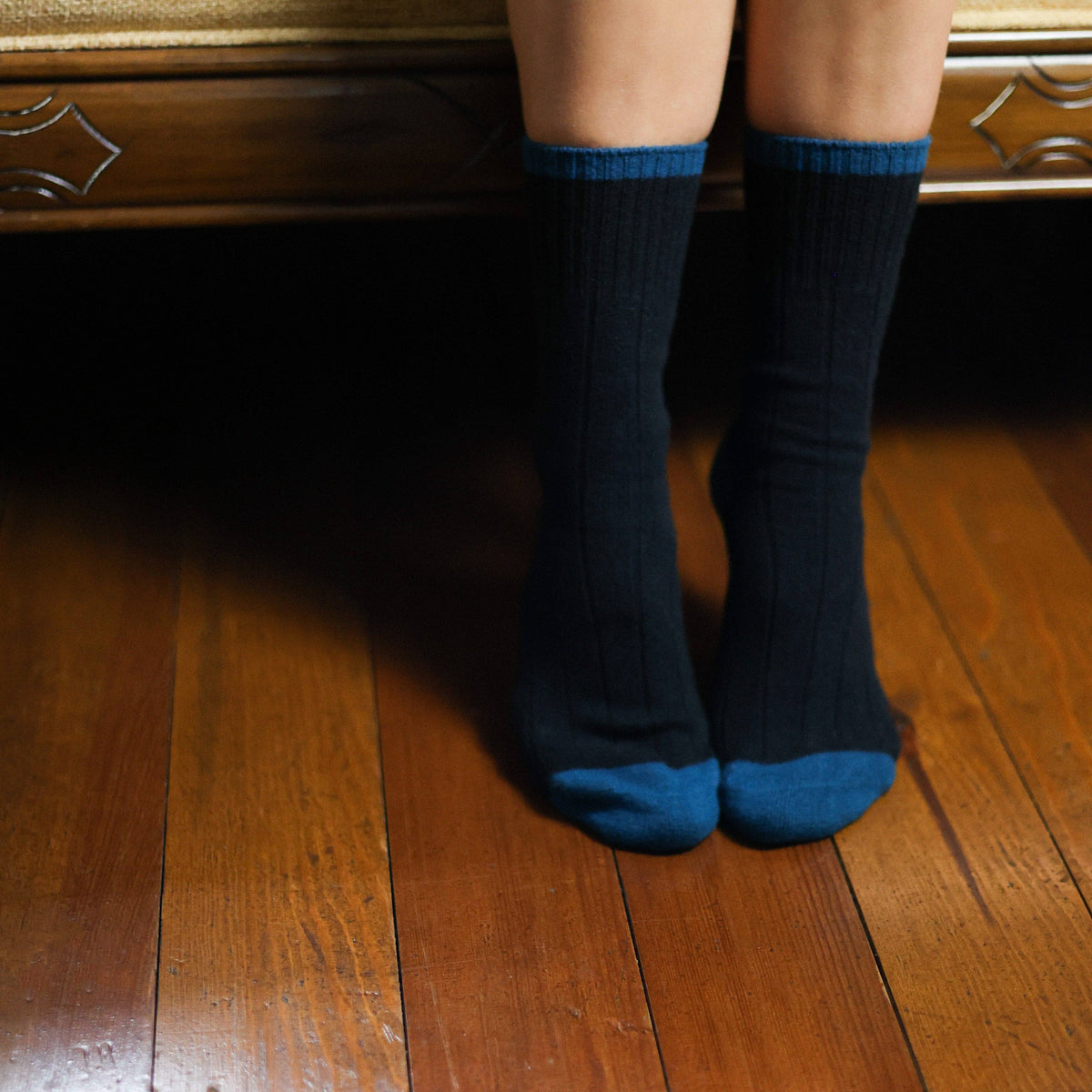 PREMIUM SOCKS | Merino wool black & blue 36-40